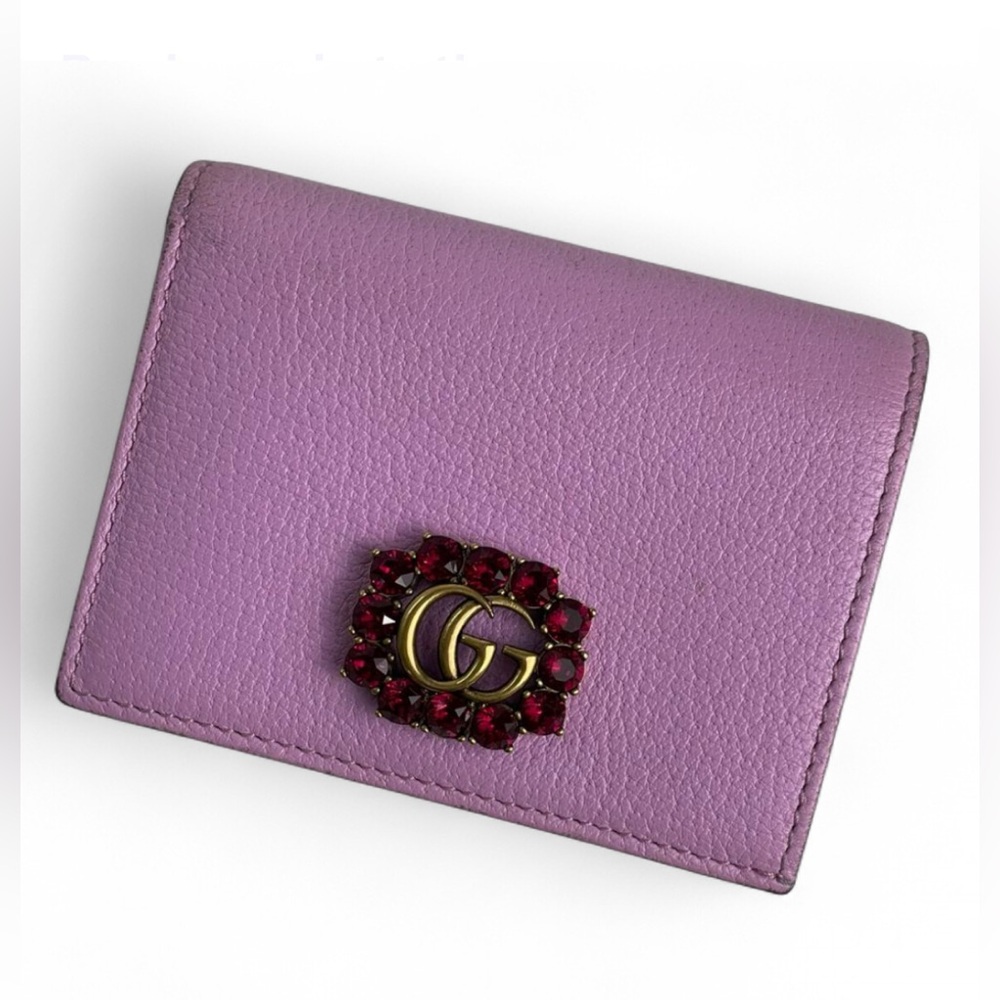Gucci GG Marmont Crystal Compact Wallet